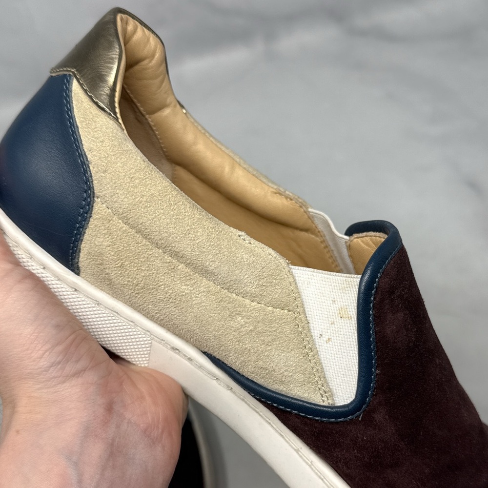 Christian Louboutin Naza Star Suede Leather Cap Toe Slip On Sneaker Shoe Mens 43 - Picture 7 of 15